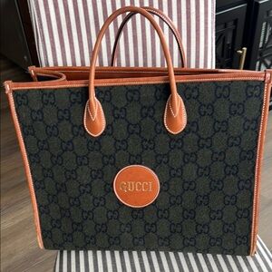 Gucci Green and Navy Patterned Fabric